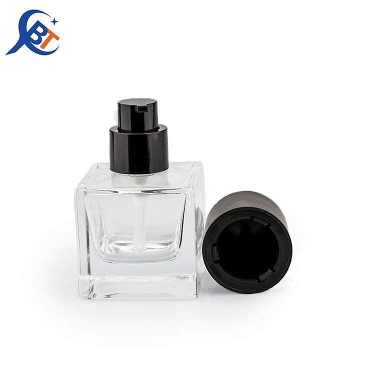 Square Transparent Liquid Foundation Bottle