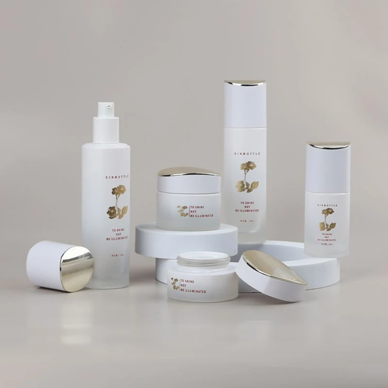 High-End Gradient Glass Bottle Set Cosmetic Glass Container Manufacturers Flexibly Customize Global Direct Supply